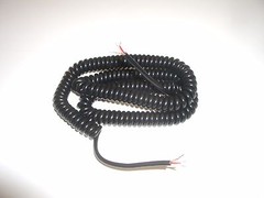 PHILMORE 44-492 5Ft (15FT total) 2 WIRE SHIELDED COILED TELEPHONE HANDSET CABLE