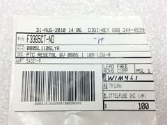 0805L110SLYR LITTLEFUSE FUSE PTC RESETTABLE 6V 1.1A ROHS 6 PIECES