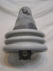 Chance High Voltage Cap & Pin Electrical Insulator 7500 Test Porcelain & Galvani