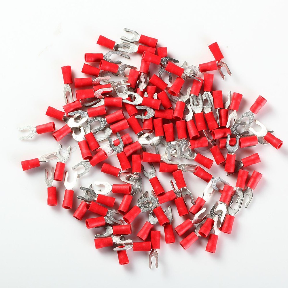 Vinyl Locking Spade Terminal #8 – 100 Pcs 22-18 AWG