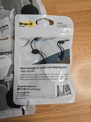 9 Pack Wrap It Storage Cable Clam, Gray Round Lot Of 3