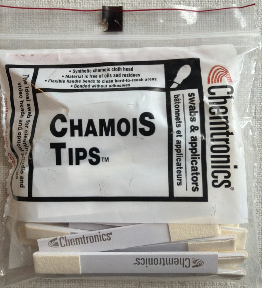 CC50 CHEMTRONICS 50-Pack Cleaning Swab Single Head Synthetic Chamois Tip 3.25″