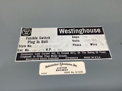 Westinghouse 373D878G02 Fusible Bus Plug Busway COP-321 240V 30A #04G131PR7*CO