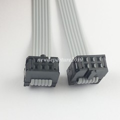 200Pcs 2.54mm Pitch 2×3 Pin 6 Pin 6 Wire IDC Flat Ribbon Cable Length 8CM