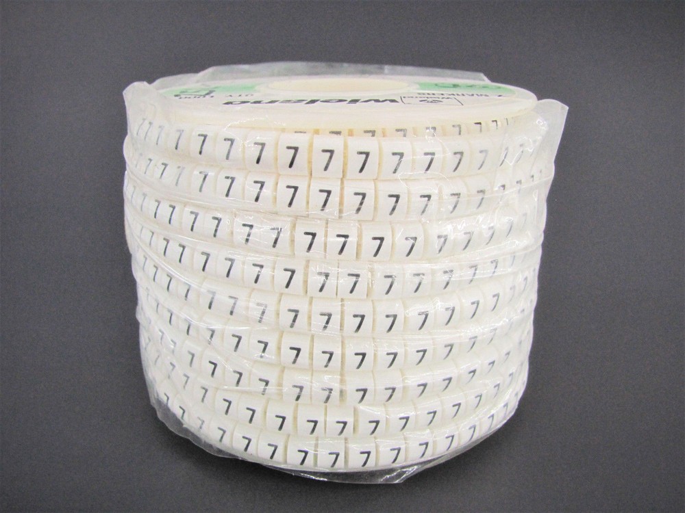 (1000x) Wieland Size 5, Number 7 Slip On Wire Marker, .160″ to .215″ OD, Z Type
