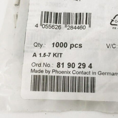 Lot of 1000 Phoenix Contact 3200263 Ferrule DIN Connectors 16AWG Silver