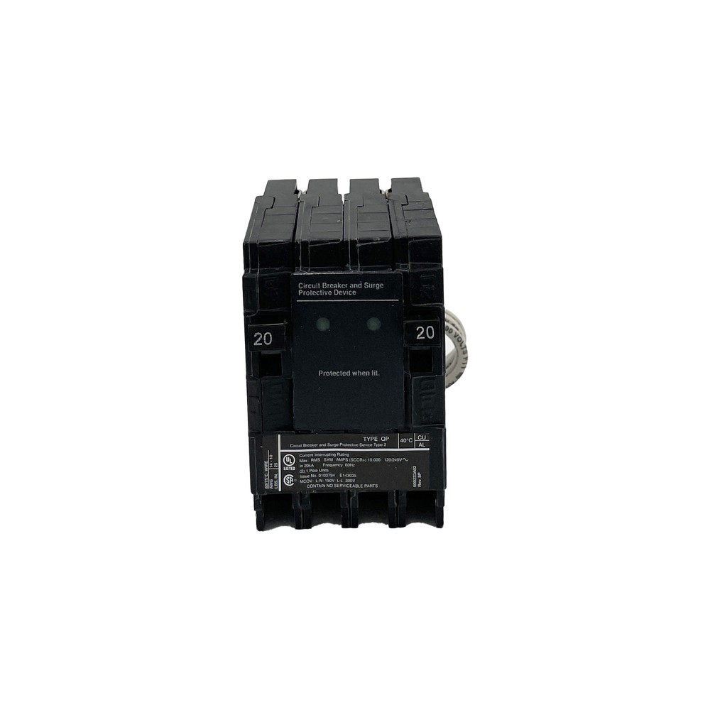 NIB – Siemens – QSA2020SPD – Surge (2) 20A 1P 120V Breakers And Spd