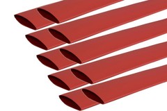 10 Lot TEMCo 1″ Marine Heat Shrink Tube 3:1 Adhesive Glue Lined 12″ long RED