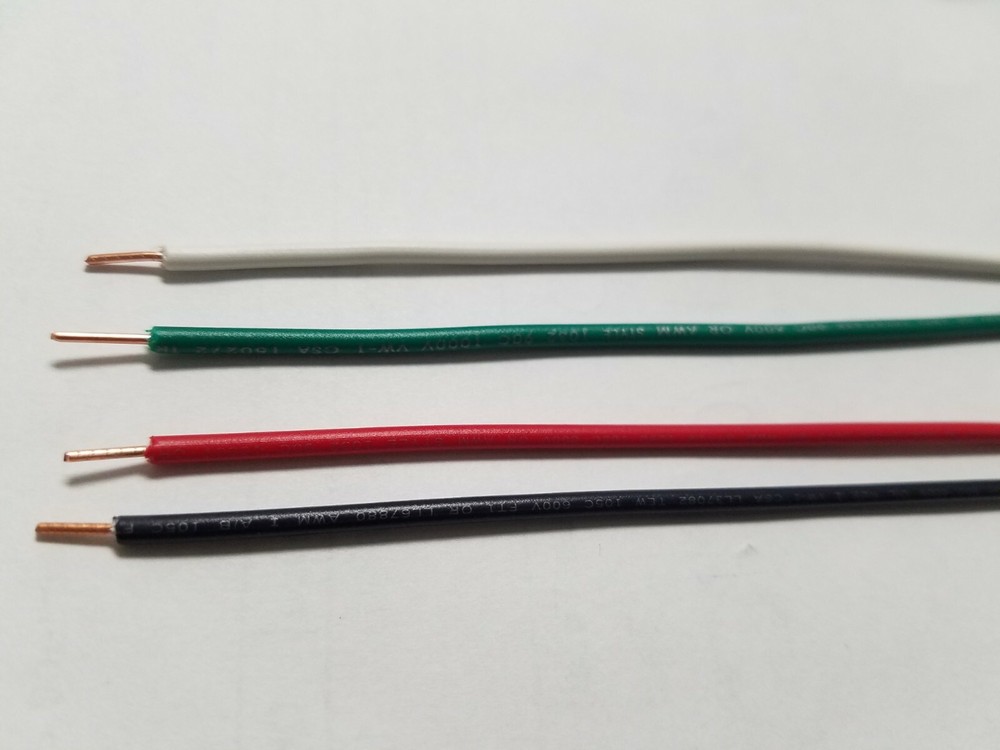 4 COLORS 10 FEET 18 AWG UL1015 SOLID COPPER WIRE GREAT FOR TRAIN WIRE B R G WH