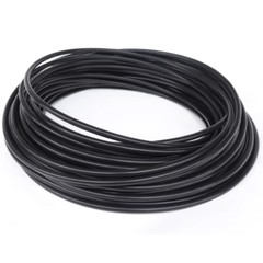 Black PTFE Tube/Tubing Rigid Pipe Pipes 600V Heat Temp 260℃ ID 1-8mm OD 2-12mm