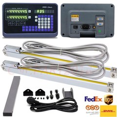 2/3 Axis DRO Display Digital Readout 5µm Linear Glass Scale Kit for Mill Lathe