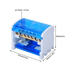 Terminal Block Distribution Box On DIN Rail Compact Universal Connector For