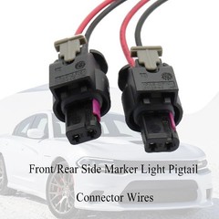 Side Marker Lights Pigtail Connector Harness Compatible with 2015-2022 Models (2