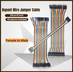 Female to Male Dupont Jumper Wire Cable Arduino Breadboard Cable Lead New