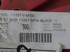 AWC Allied Wire & Cable 1028-8-133T-0 MTW Black Cable
