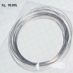 99.99% Pure Palladium Solid Round Pd Wire Dia 0.2/0.3/0.4/0.5/1.0mm, 10cm Length