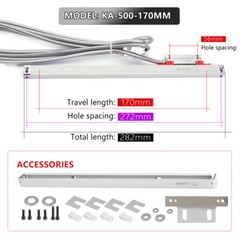 Best Sino Linear Scale 0.005mm KA500-170mm/6.69″ Travel Linear Encoder