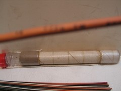 VINTAGE 66 Pieces 12 1/4″+ Long 12 Gauge Copper Wire. In Homemade Tube Various C