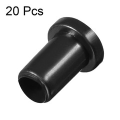 20 Pcs 5mm ID PVC Strain Relief Cord Boot Protector Cable Sleeve Hose Black