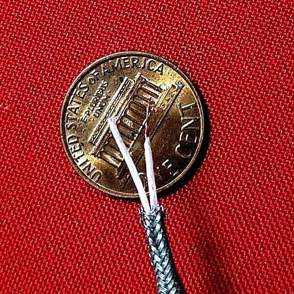 Double MGTF + Shield 2x 0.07mm2 29AWG MIL WIRE high purity OCC USSR 10m 32ft