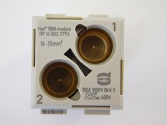 *Lot of 3* Harting 09140022751 100A Axial Module Female 16-35mm