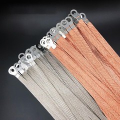 13mm Copper Braid Cable with Cold Pressed Terminals – 16.4ft for Electrical Work