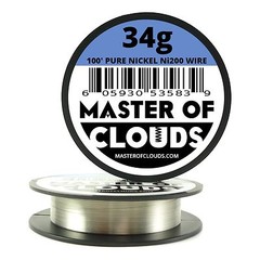 Ni200 – 100 ft 34 Gauge AWG Pure Nickel 200 Non Resistance Wire 0.16mm 34g 100′