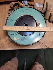 vintage 1940 PLASTOID CORP wire cloth insulated wire 18 gauge AWG TYPE 1000 FT