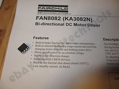 (Qty 5) Fairchild FAN8082 bi-directional DC motor driver