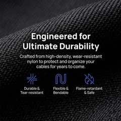 5FT Split Braided Cable Sleeve Self Wrap Wire Loom Cord Management Protector