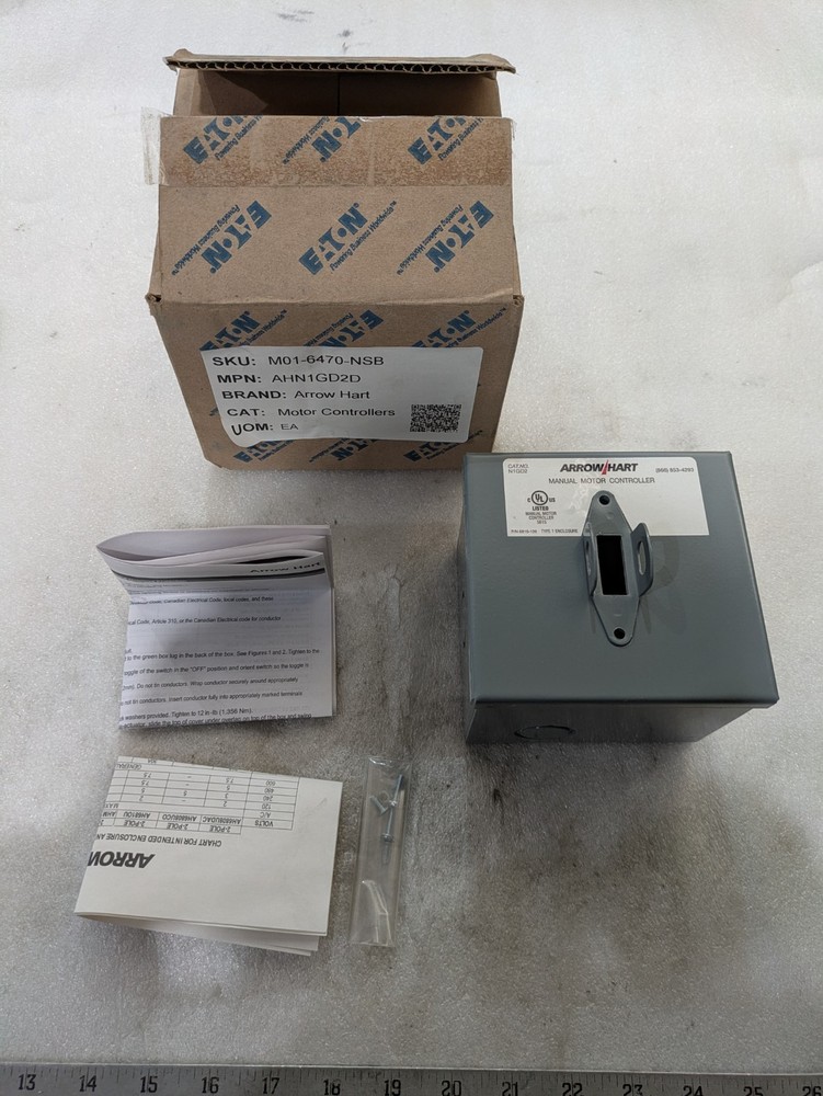 ARROW HART AHN1GD2D MOTOR CONTROLLER 6810-126 TYPE 1 ENCLOSURE