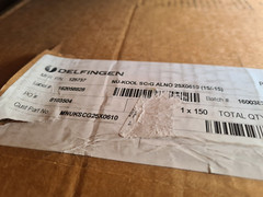 Delfingen Fiberglass Heat Reflective Shield Wire Hose Sleeving 1″ X 24″ OE Type