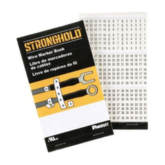Panduit PCMB-3, 1.38 x 0.22, White/Black, 1 to 45 Legend, Wire Marker Book, 1 pc