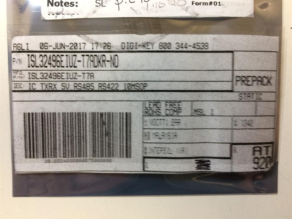 ISL32496EIUZ-T INTERSIL IC TRANSCEIVER FULL 1/1 10MSOP ROHS 2 PIECES