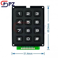 1PCs 3×4 Matrix Array 12 Keys 3*4 Switch Keypad Keyboard Module for MCU Arduino