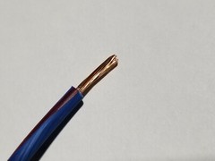 Copperfield #14awg SXL SAE J1128 XLPE Automotive Wire 125C Blue/Red Spiral/50ft
