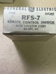 NOS GE General Electric RFS-7 Remote Control Switch w/ Locator Light