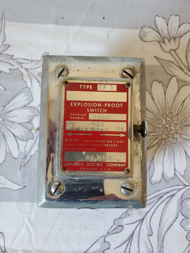 appleton electric explosive proof switch EFS 50601 metal box industrial decor