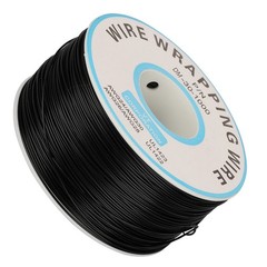 (Black)1Roll WiRe Wrapping Single Copper Wire Strand 30AWG Cable 0.25mm Core NY