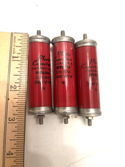 3 lot 0F20-254 OF20-254 Plastic Capacitor 0.25 MFD 2000 VDCW -Red Chicago