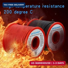 BNTECHGO 16 Gauge Silicone Wire Spool red and Black Each 50ft Flexible 16 AWG St