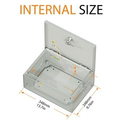 IP65 Waterproof Metal Electrical Box 350x250x150mm w/ Mount Plate & Bracket