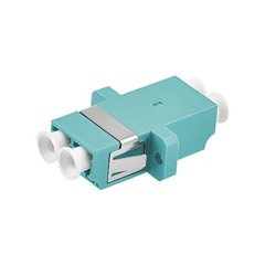 LC LC UPC Duplex Multimode Fiber Optic Adapter Coupler OM3 Aqua 10 Pack Data