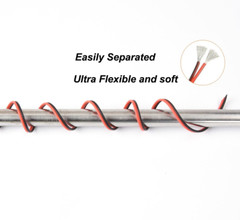 18 AWG Silicone Wire – 60ft (30ft Black + 30ft Red) High Performance 600V