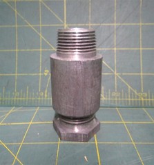 Aluminum Wire Stuffing Tube, 1″ NPT Connection, 1 1/8″ NPT Connection, w/ Washer
