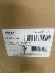 ICC ICCMSJH944 J-hook 2 in 90° Silver 25 PK Support For Cables