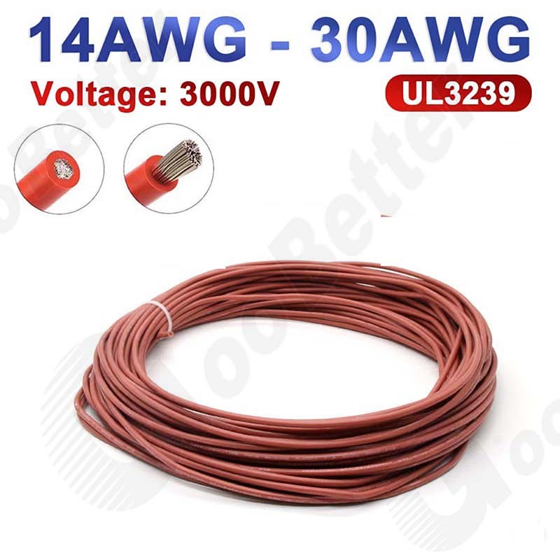 14/16/18/20/22/24/26/28/30AWG UL3239 Silicone Wire Cable Flexible Tin Copper