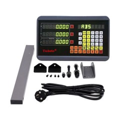 3pcs Linear Scales + 3 Axis Digital Readout DRO Display for Milling Lathe, US
