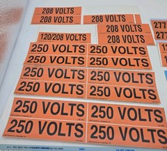 Vintage Brady Electrical Wire Marker Lot Conduit Voltage Labels High Voltage (82