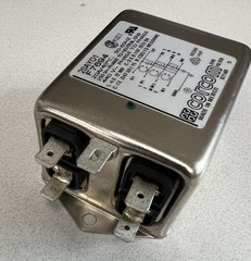 CORCOM 20AY01/F7694 EMI POWER LINE FILTER 20A, 50-60HZ, 120-250 VAC, .12 mH